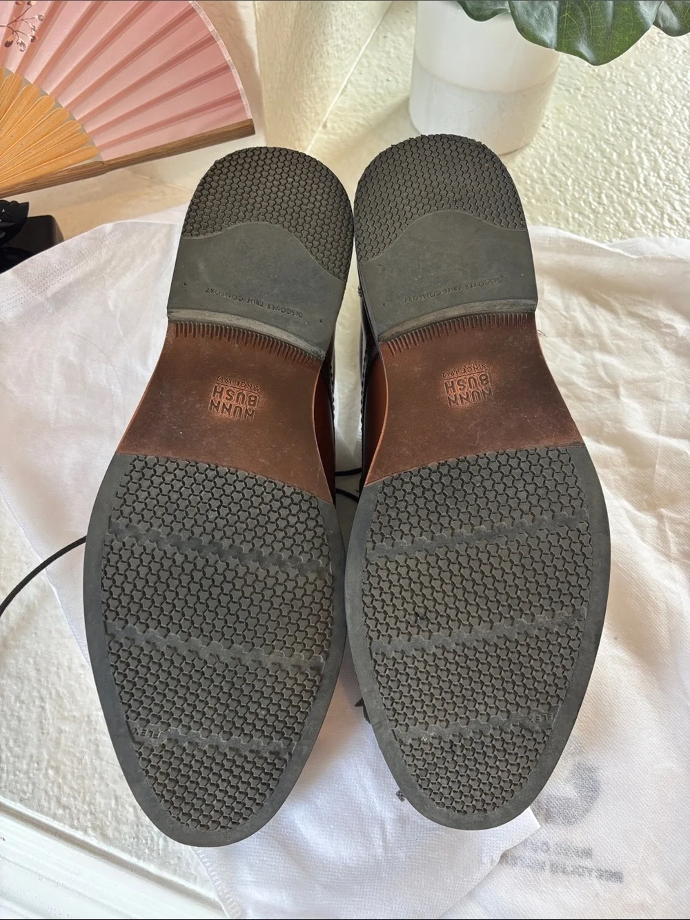 Men's Cognac Leather Derby Shoes